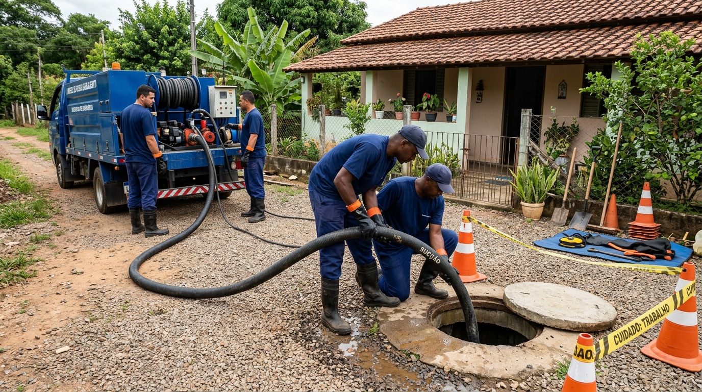 Esvaziamento de Fossa Séptica na Comprida, Teresina‑PI