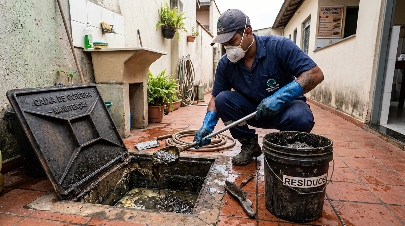 Manutenção de Caixa de Gordura na Comprida, Teresina‑PI