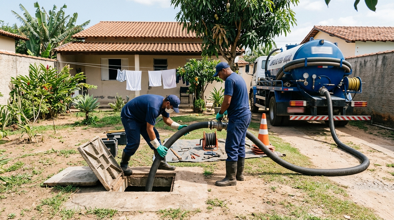 Manutenção de Fossa na Comprida, Teresina‑PI
